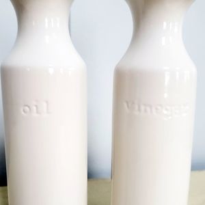 Pottery Barn Sausalito Oil & Vinegar Carafes w/out Spouts